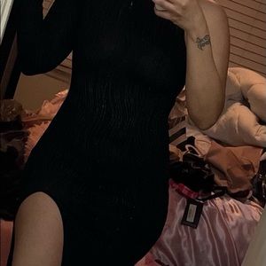 Black one shoulder dress